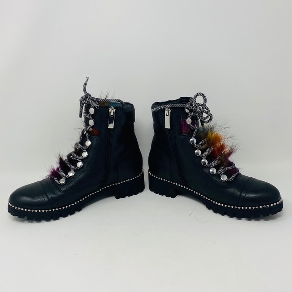 CECELIA* Black Fox Fur TREKKER Boots**US 6.5 $290 - Picture 4 of 7